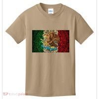 Mexican Flag Aztec Calendar Mexico Kids T-Shirt thumb 0