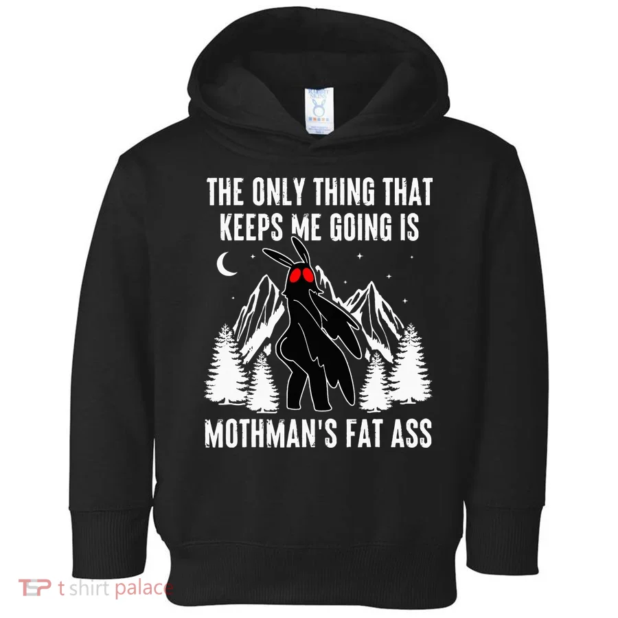 Mothman Fat Ass Vintage Cryptid Funny Mothman  Toddler Hoodie