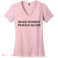 Make Female Again Women's V-Neck T-Shirt thumb 0