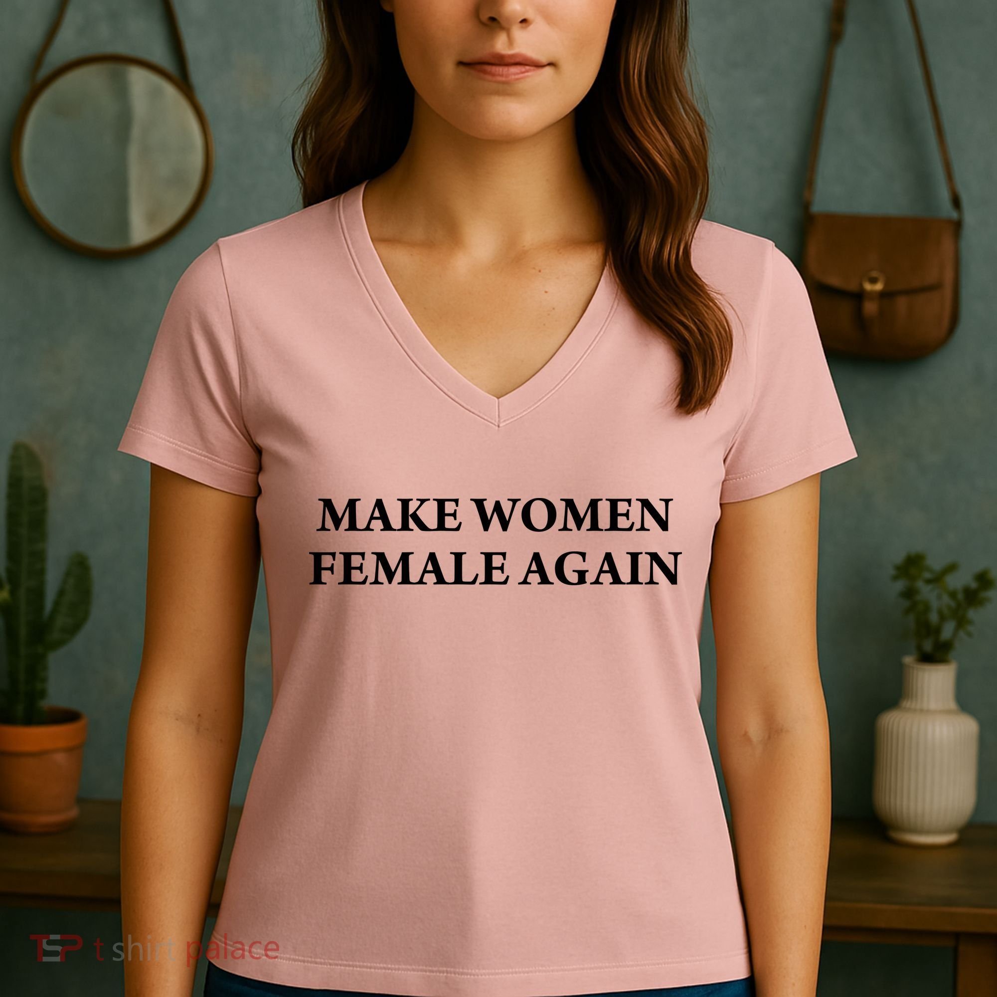 Make Female Again Women's V-Neck T-Shirt