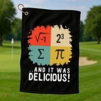 Math Funny Algebra Equation I Love Mathematics Golf Towel thumb 1