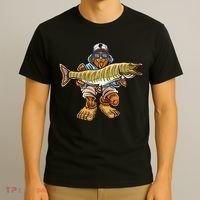 Muskie Fishing Bigfoot Musky Hunting Fisher T-Shirt thumb 3