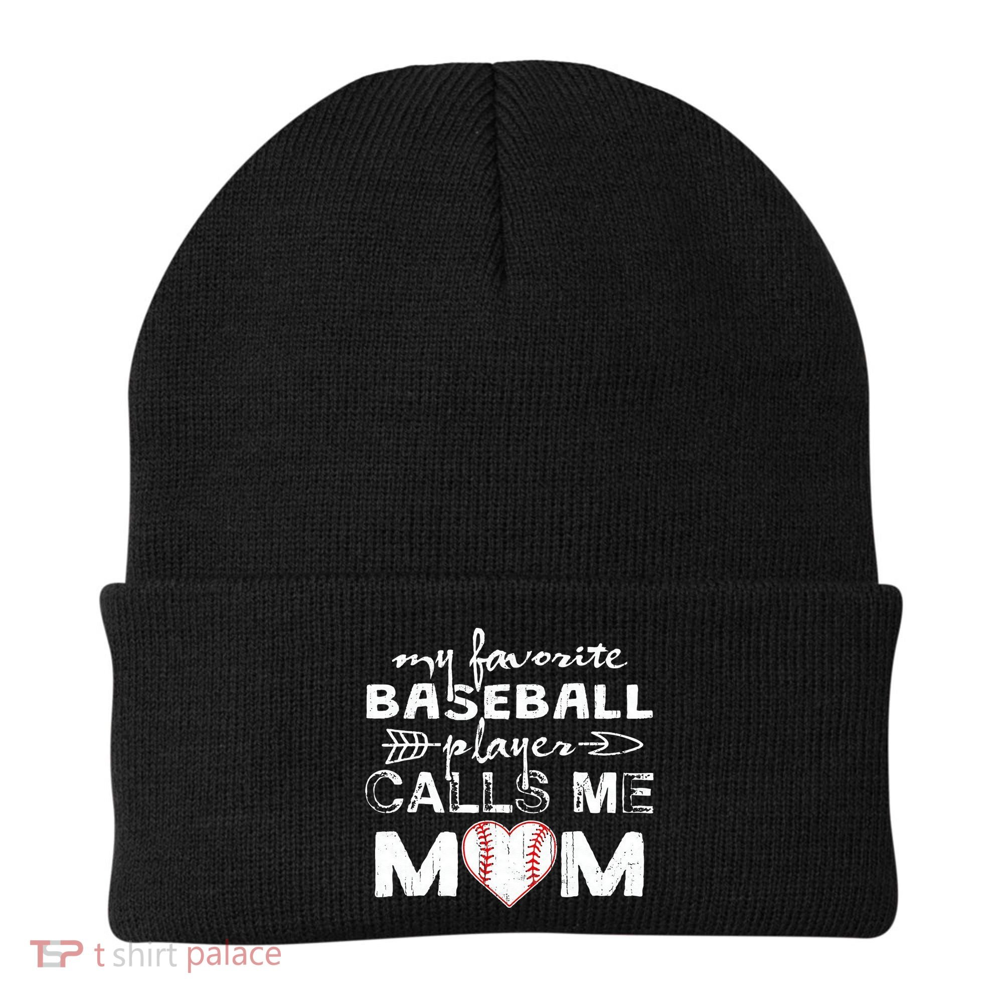 My Favorite Baseball Player Calls Me Mom, Mother's Day Beanie