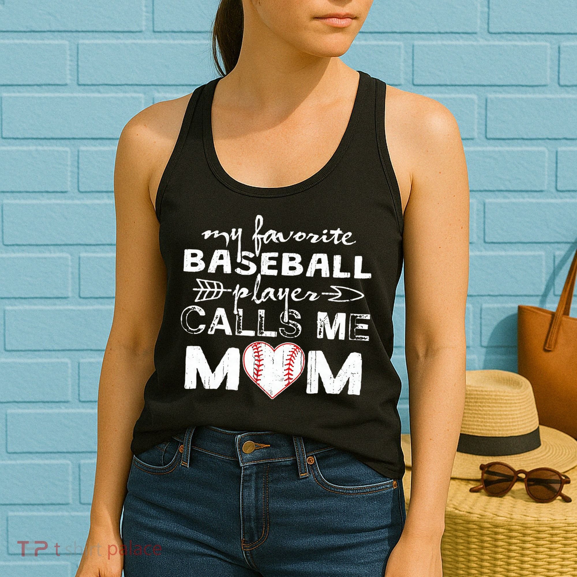 My Favorite Baseball Player Calls Me Mom, Mother's Day Women's Tank Top