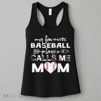 My Favorite Baseball Player Calls Me Mom, Mother's Day Women's Tank Top thumb 3