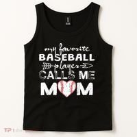 My Favorite Baseball Player Calls Me Mom, Mother's Day Tank Top thumb 2