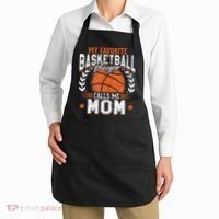 My Favorite Basketball Player Calls Me Mom Basketball Apron thumb 2