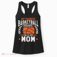 My Favorite Basketball Player Calls Me Mom Basketball Women's Tank Top thumb 0