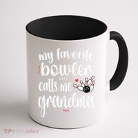 My Favorite Bowler Calls Me Bowling Grandma Coffee Mug thumb 1