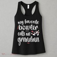 My Favorite Bowler Calls Me Bowling Grandma Women's Tank Top thumb 3