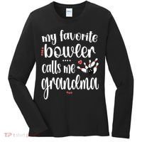 My Favorite Bowler Calls Me Bowling Grandma Women's Long Sleeve Shirt thumb 0