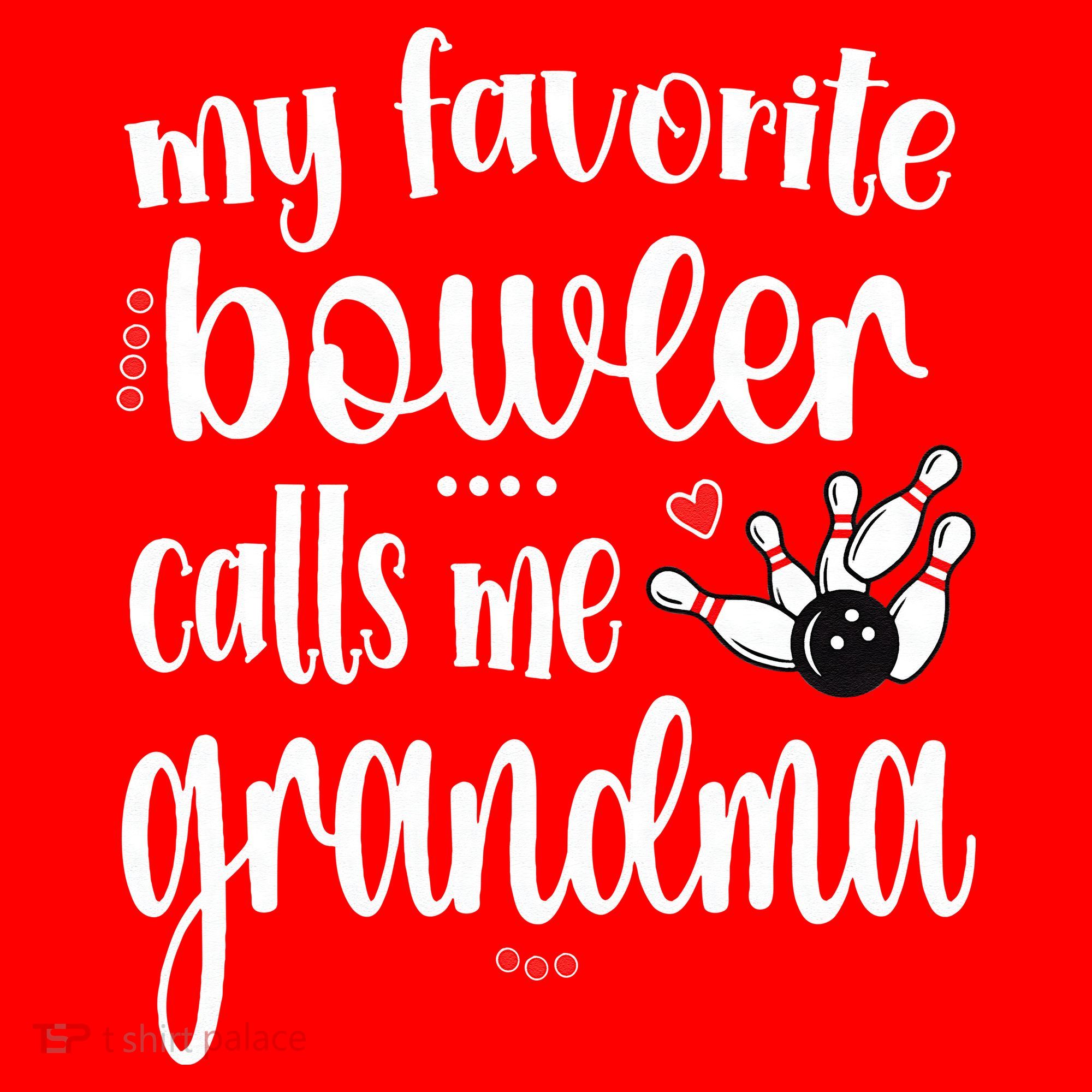 My Favorite Bowler Calls Me Bowling Grandma Santa Hat