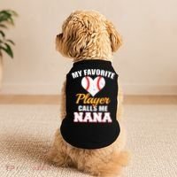 My Favorite Baseball Player Calls Me Nana Gift Doggie Tank thumb 2