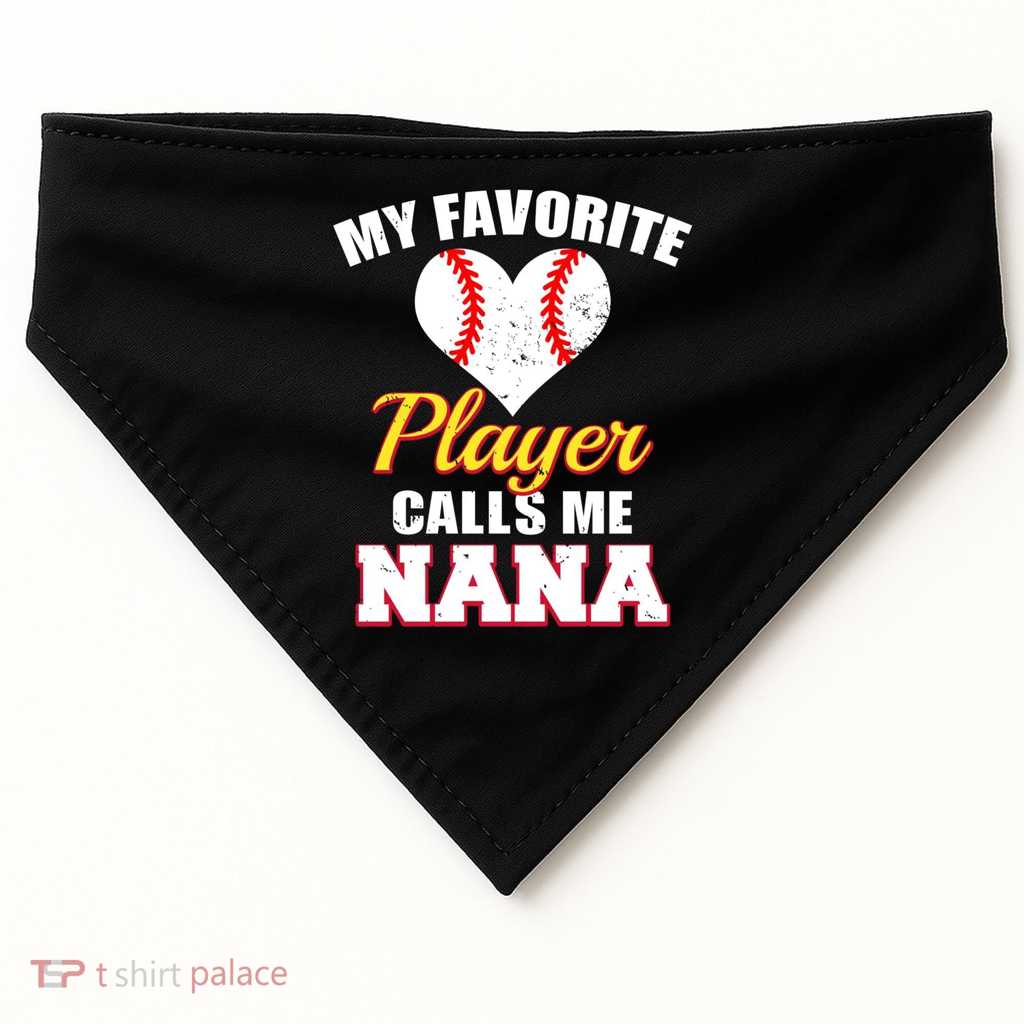 My Favorite Baseball Player Calls Me Nana Gift USA-Made Doggie Bandana