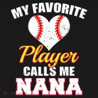 My Favorite Baseball Player Calls Me Nana Gift Women's Hoodie thumb 2