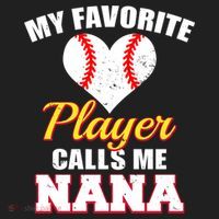 My Favorite Baseball Player Calls Me Nana Gift Golf Towel thumb 3