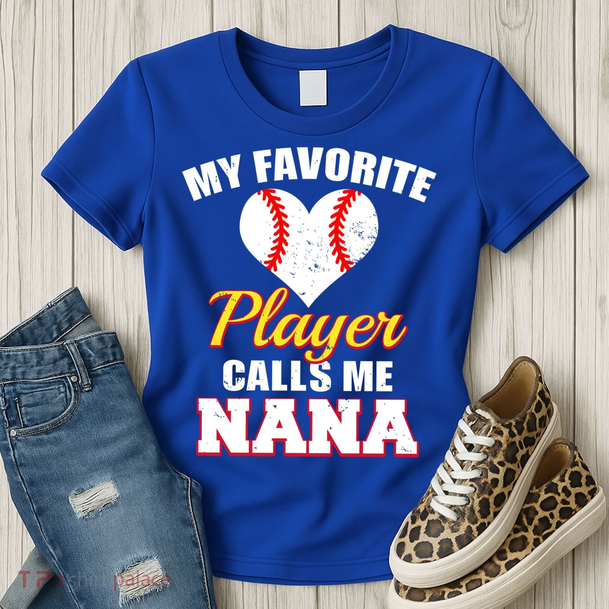 My Favorite Baseball Player Calls Me Nana Gift Women's T-Shirt