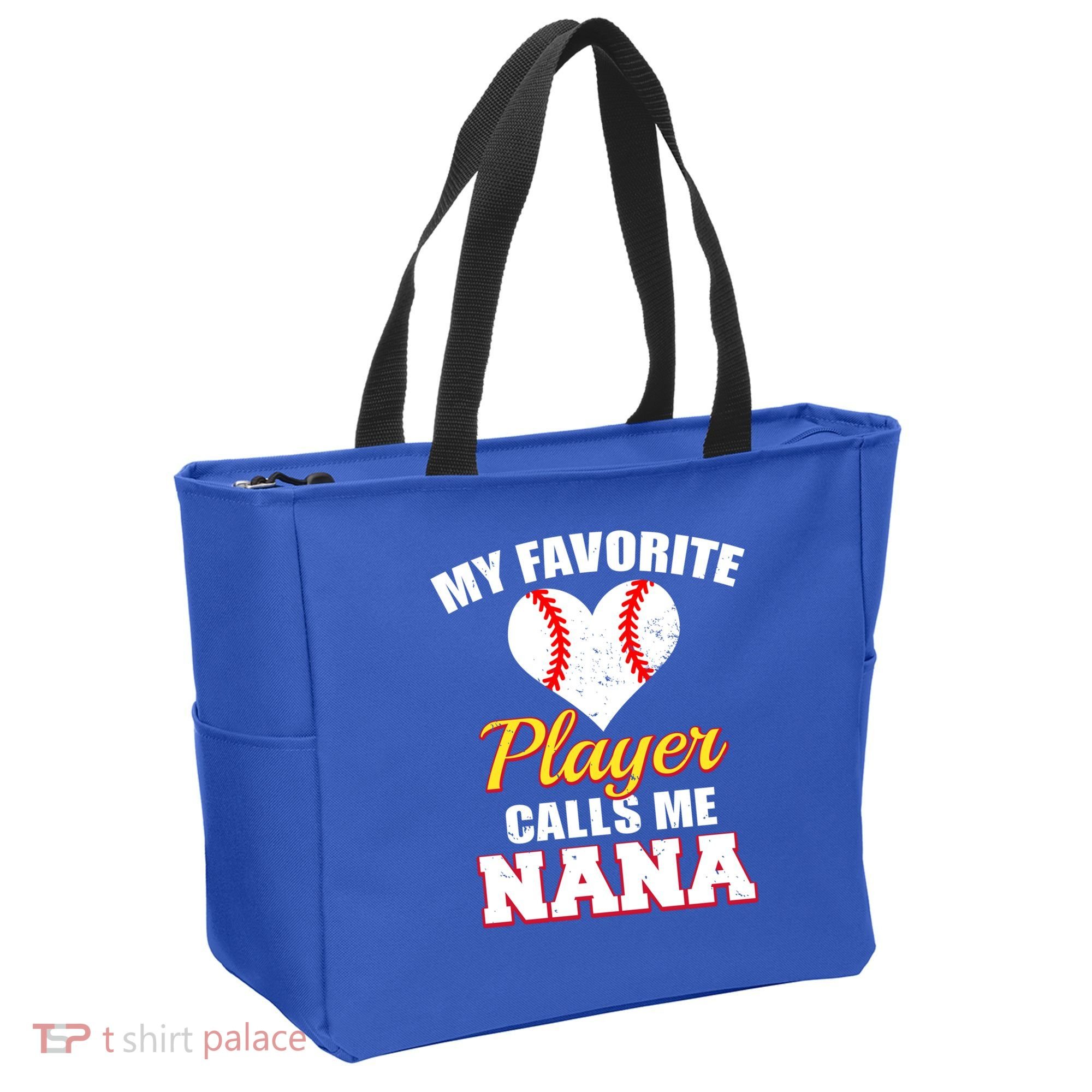 My Favorite Baseball Player Calls Me Nana Gift Tote Bag
