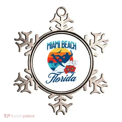 Miami Florida Beach Surf Summer Vacation Ornament
