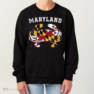 Maryland Flag Blue Crab T State Pride Retro Women's Sweatshirt