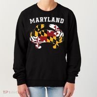 Maryland Flag Blue Crab T State Pride Retro Women's Sweatshirt thumb 0