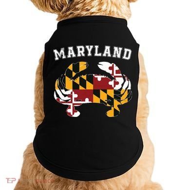 Maryland Flag Blue Crab T State Pride Retro Doggie Tank