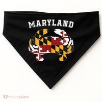 Maryland Flag Blue Crab T State Pride Retro USA-Made Doggie Bandana thumb 0