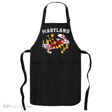 Maryland Flag Blue Crab T State Pride Retro Apron
