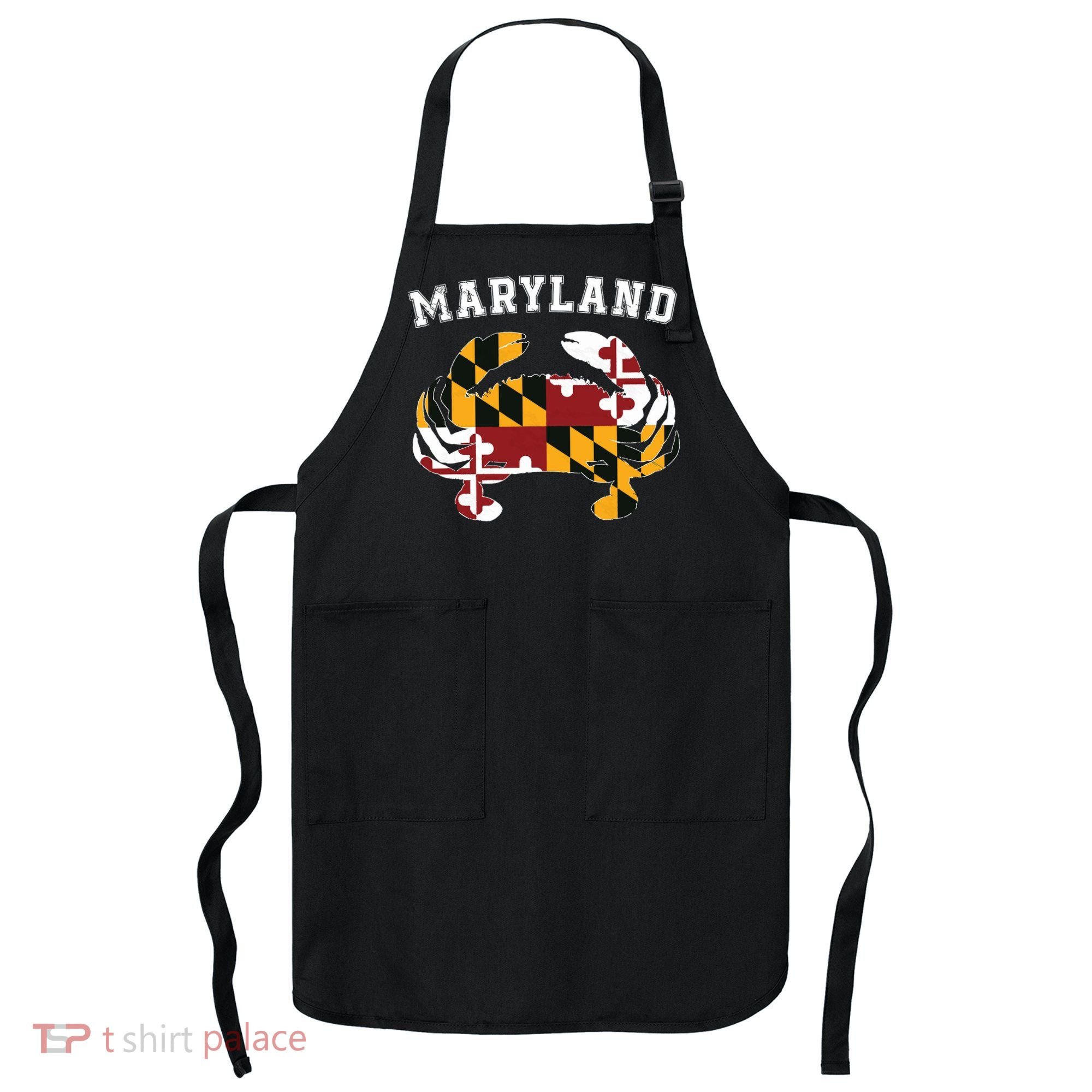 Maryland Flag Blue Crab T State Pride Retro Apron