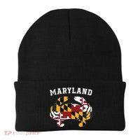 Maryland Flag Blue Crab T State Pride Retro Beanie thumb 0