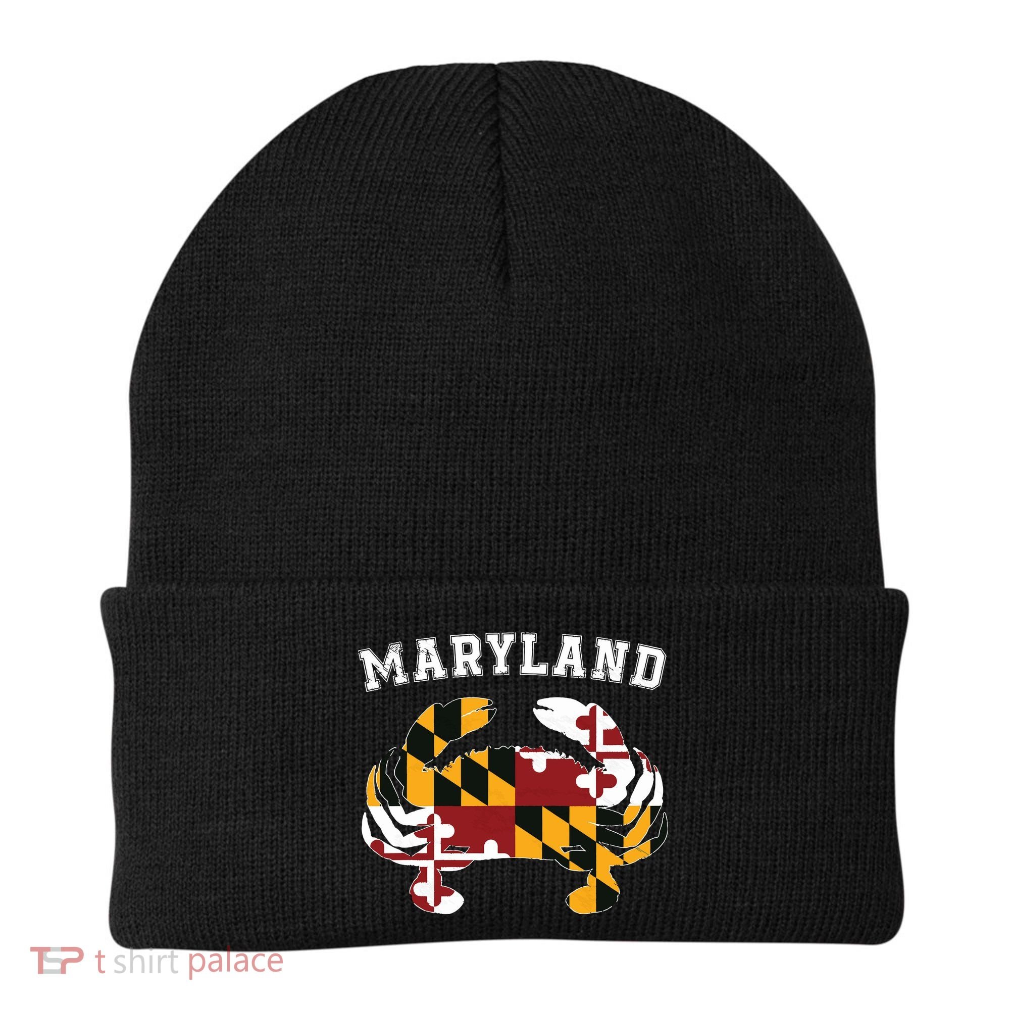 Maryland Flag Blue Crab T State Pride Retro Beanie