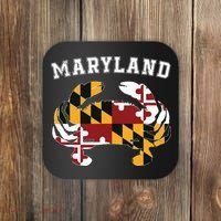 Maryland Flag Blue Crab T State Pride Retro Coaster thumb 0