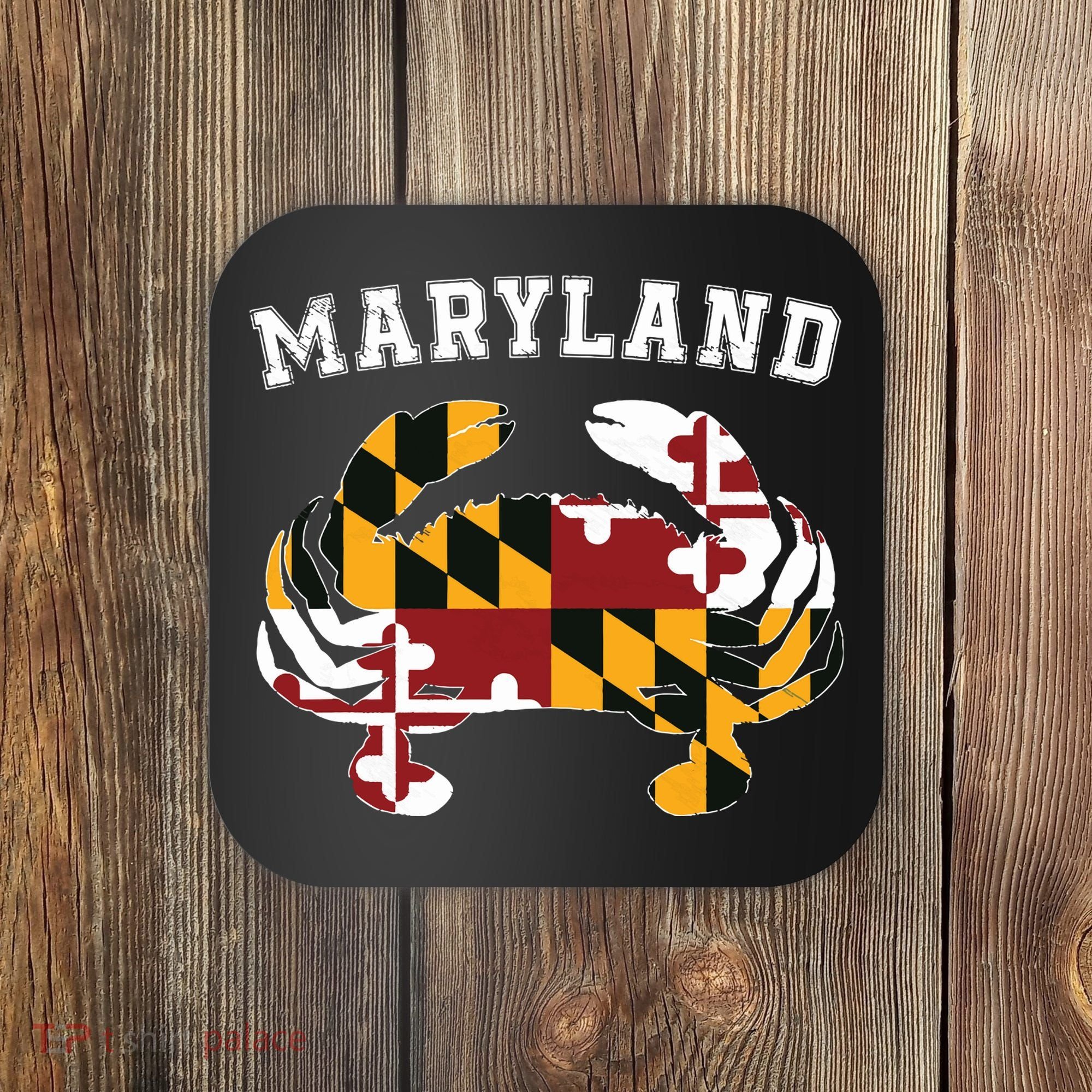 Maryland Flag Blue Crab T State Pride Retro Coaster