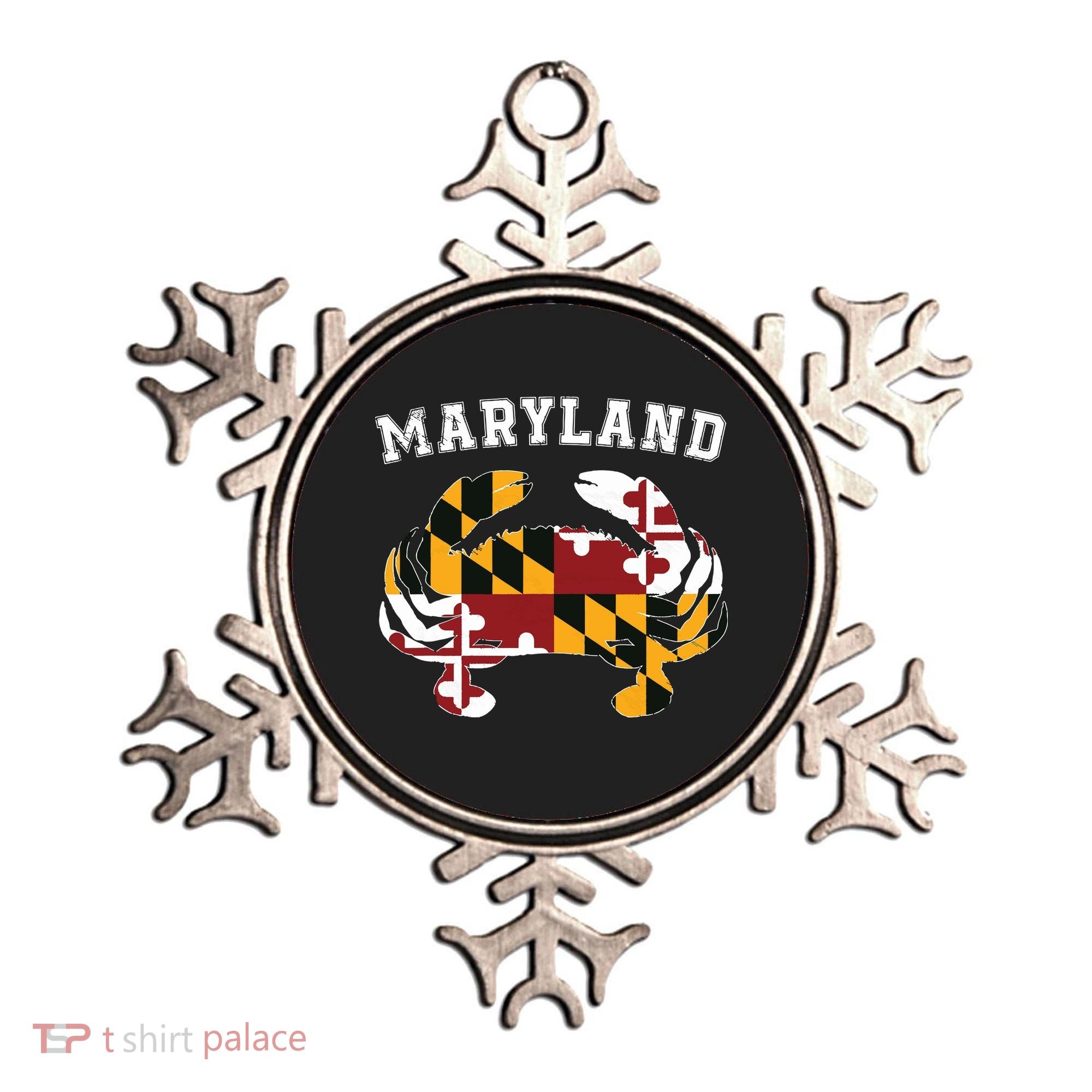 Maryland Flag Blue Crab T State Pride Retro Ornament