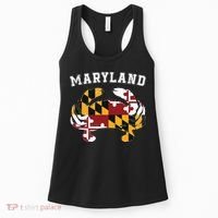 Maryland Flag Blue Crab T State Pride Retro Women's Tank Top thumb 0