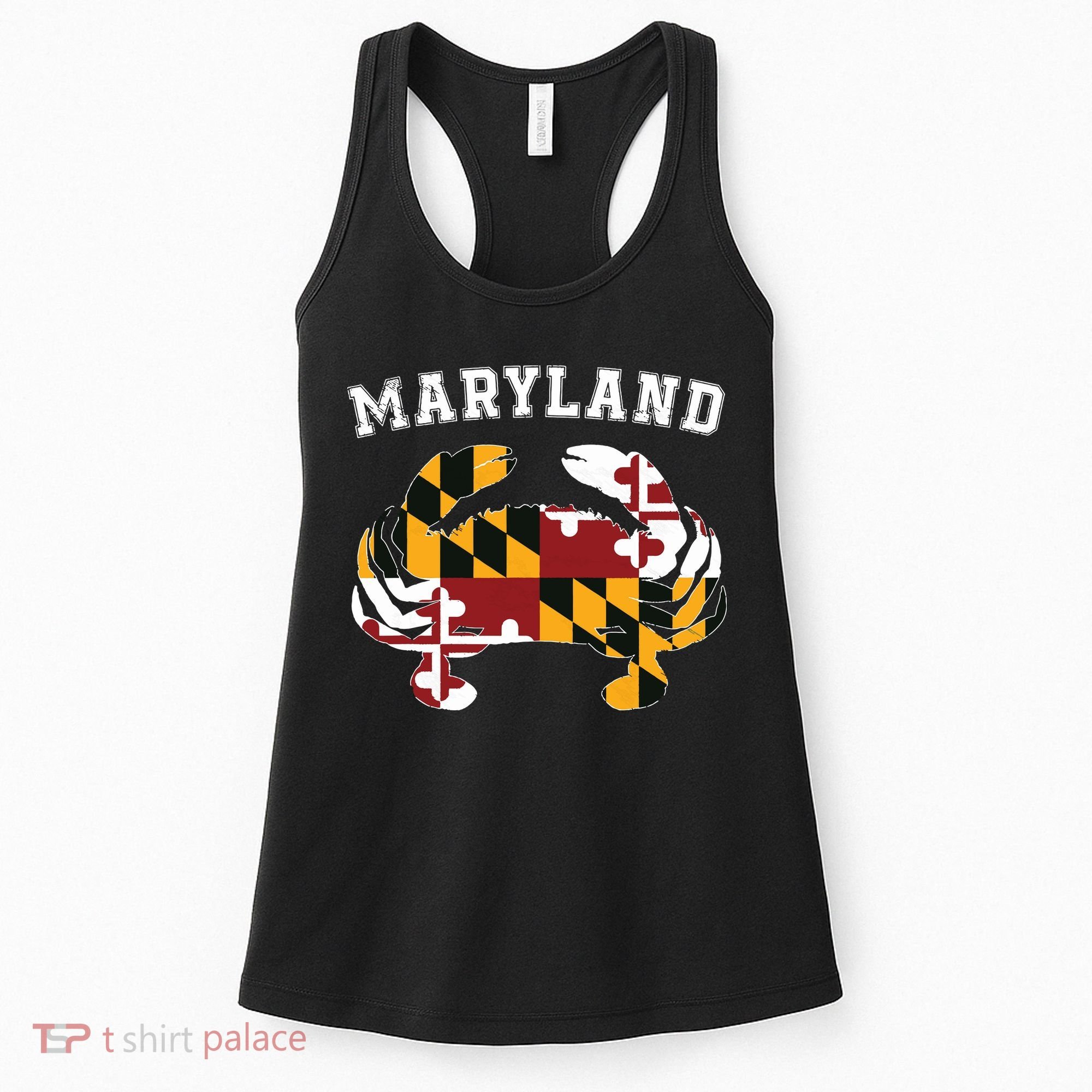Maryland Flag Blue Crab T State Pride Retro Women's Tank Top