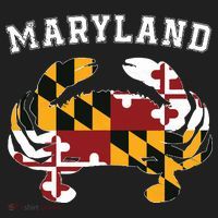 Maryland Flag Blue Crab T State Pride Retro Hat thumb 2