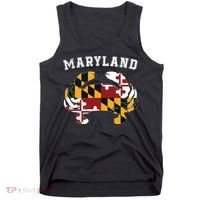 Maryland Flag Blue Crab T State Pride Retro Tank Top thumb 0