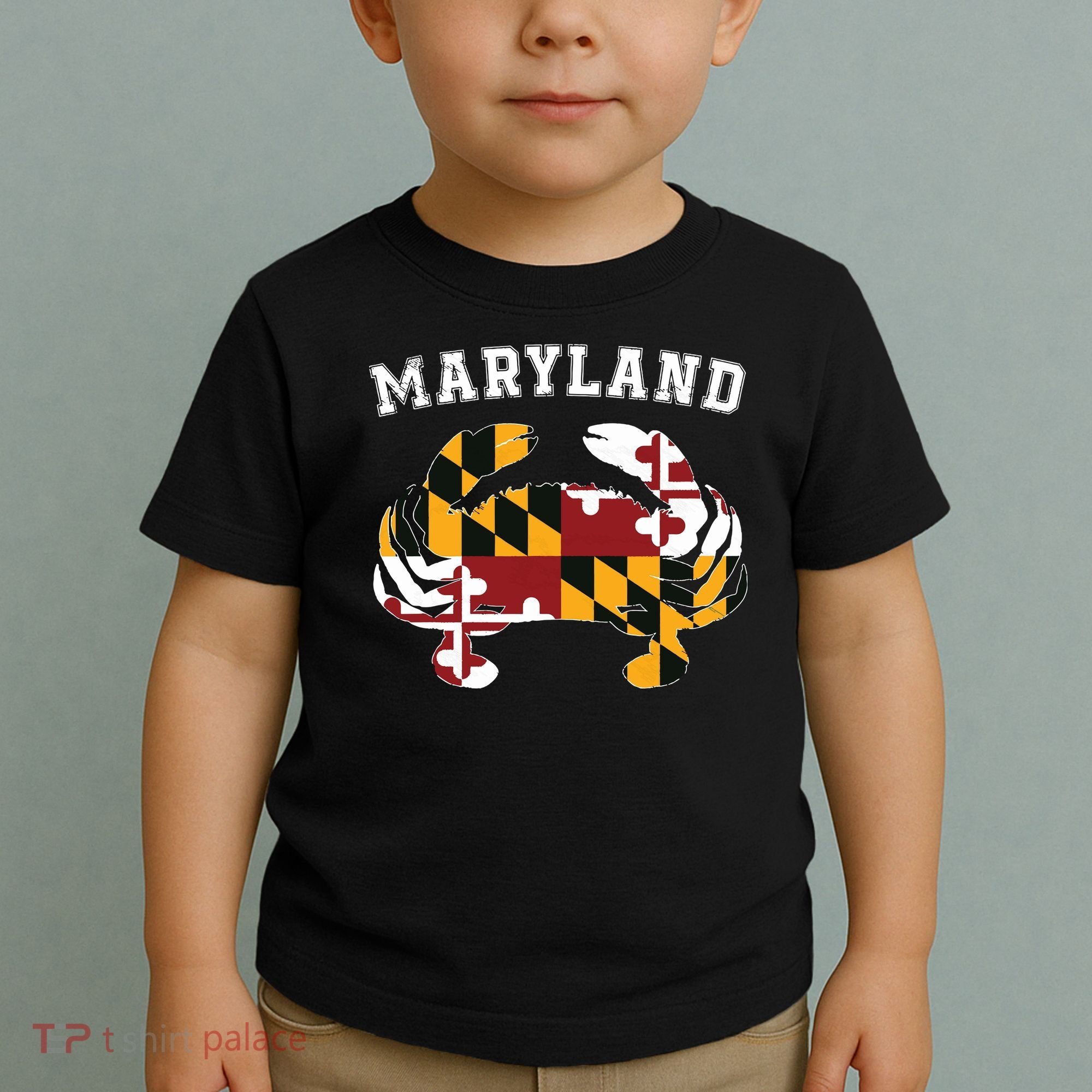 Maryland Flag Blue Crab T State Pride Retro Toddler T-Shirt