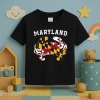 Maryland Flag Blue Crab T State Pride Retro Toddler T-Shirt thumb 3