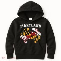 Maryland Flag Blue Crab T State Pride Retro Kids Hoodie thumb 0