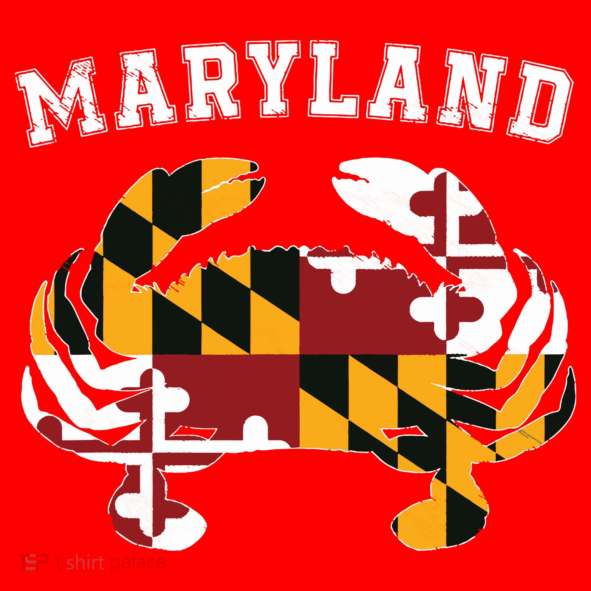 Maryland Flag Blue Crab T State Pride Retro Santa Hat