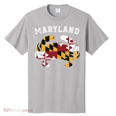 Maryland Flag Blue Crab T State Pride Retro T-Shirt