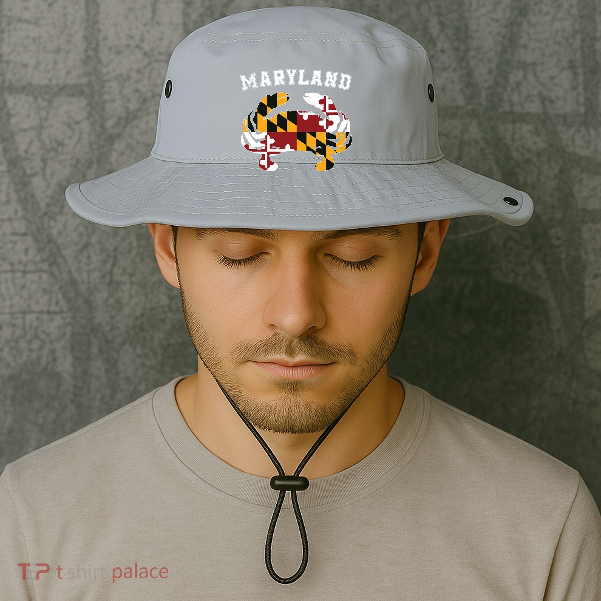 Maryland Flag Blue Crab T State Pride Retro Bucket Hat