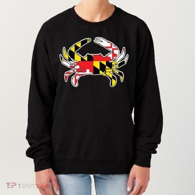 Maryland Flag Blue Crab Gift Women's Sweatshirt