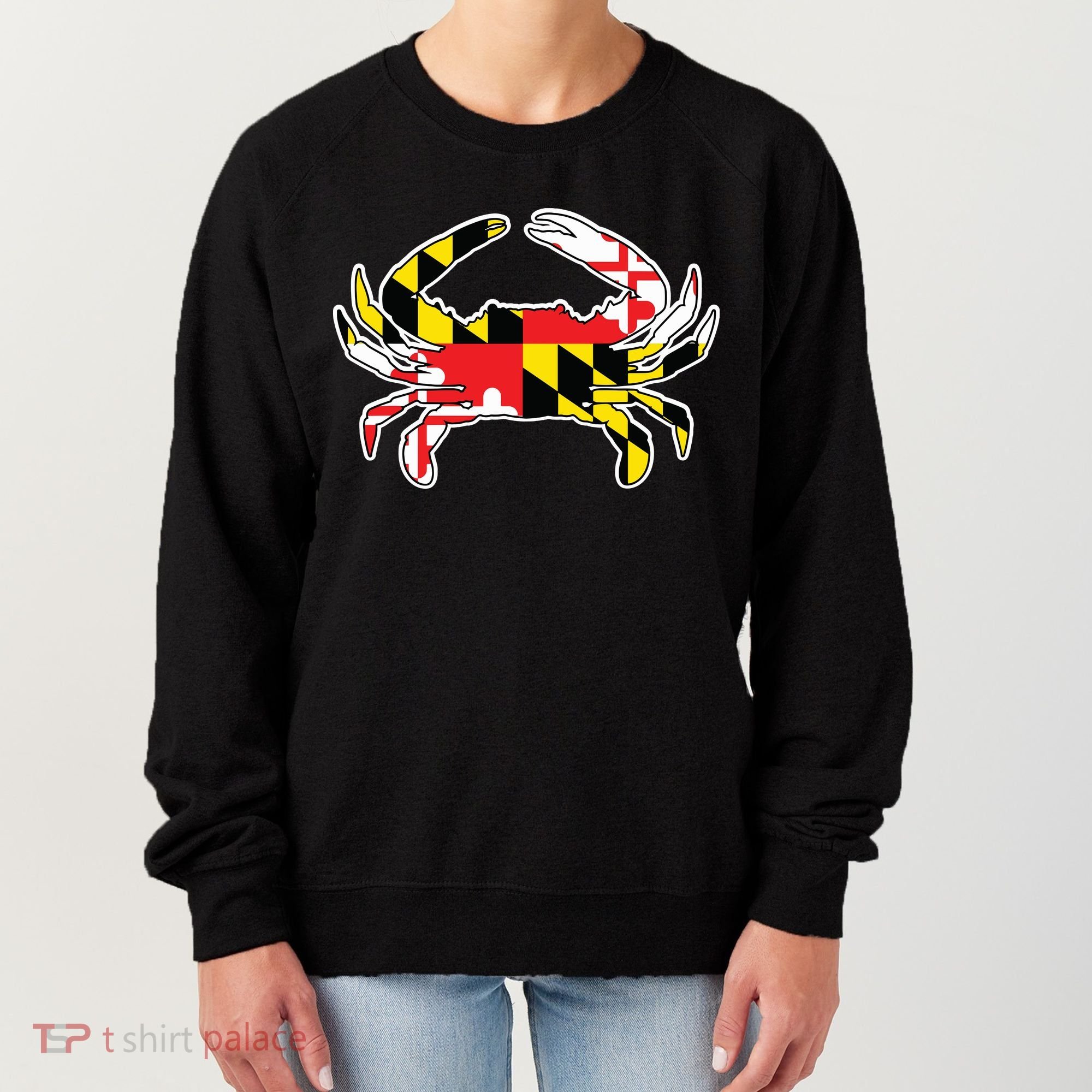 Maryland Flag Blue Crab Gift Women's Sweatshirt