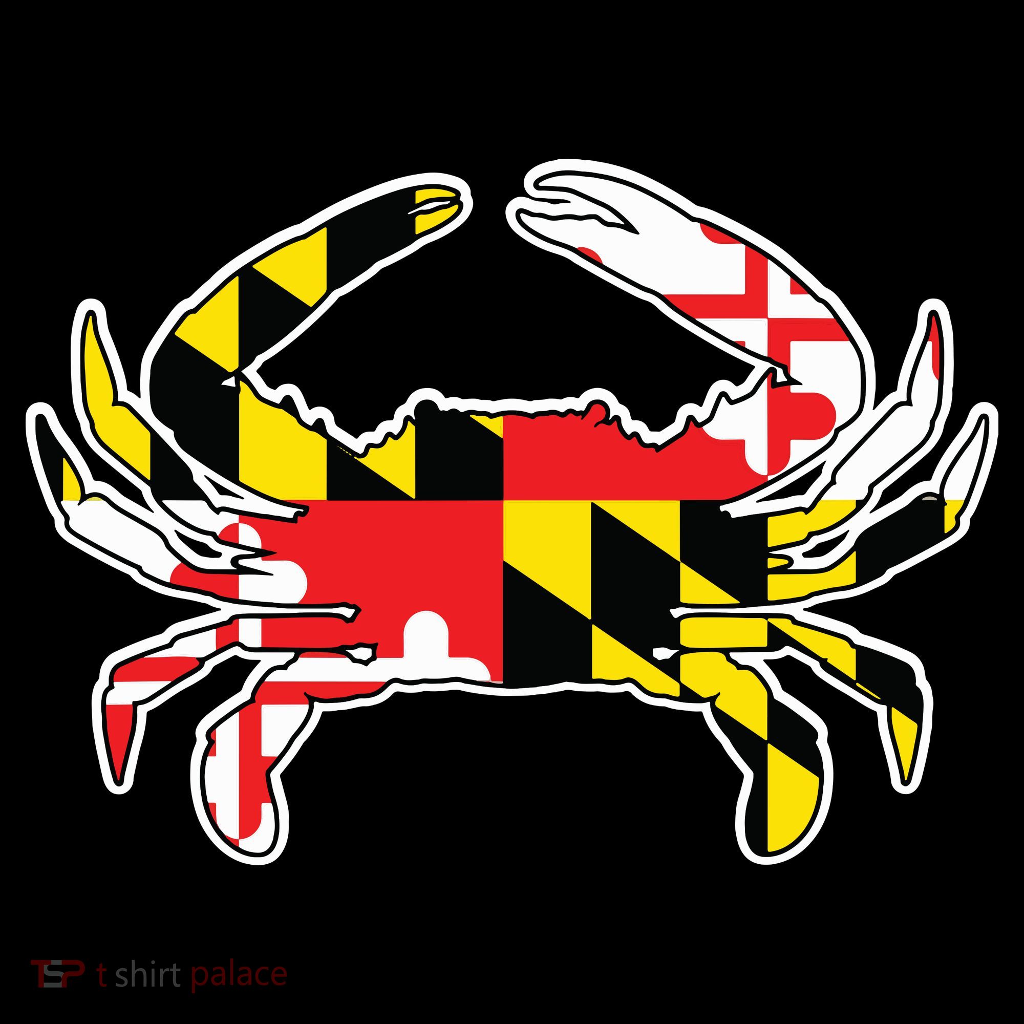 Maryland Flag Blue Crab Gift Button