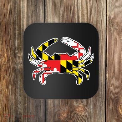 Maryland Flag Blue Crab Gift Coaster