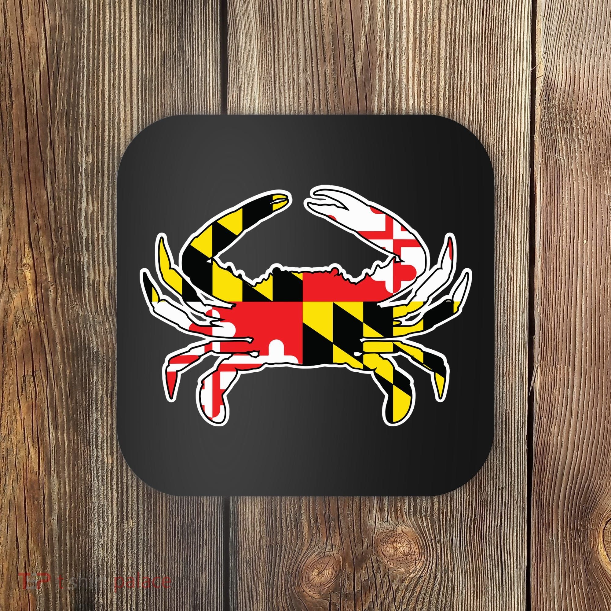 Maryland Flag Blue Crab Gift Coaster
