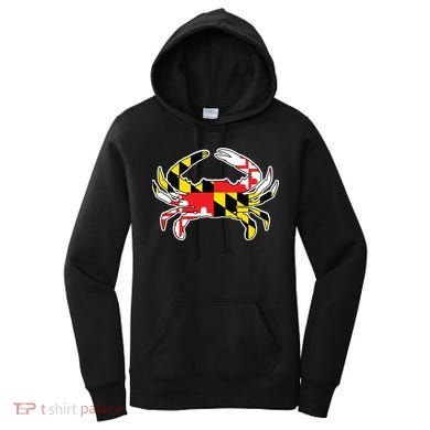 Maryland Flag Blue Crab Gift Women's Hoodie